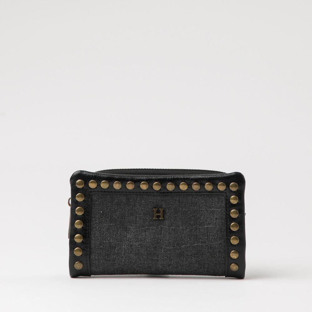 Billetera Chica Tachas Negra Humana-0