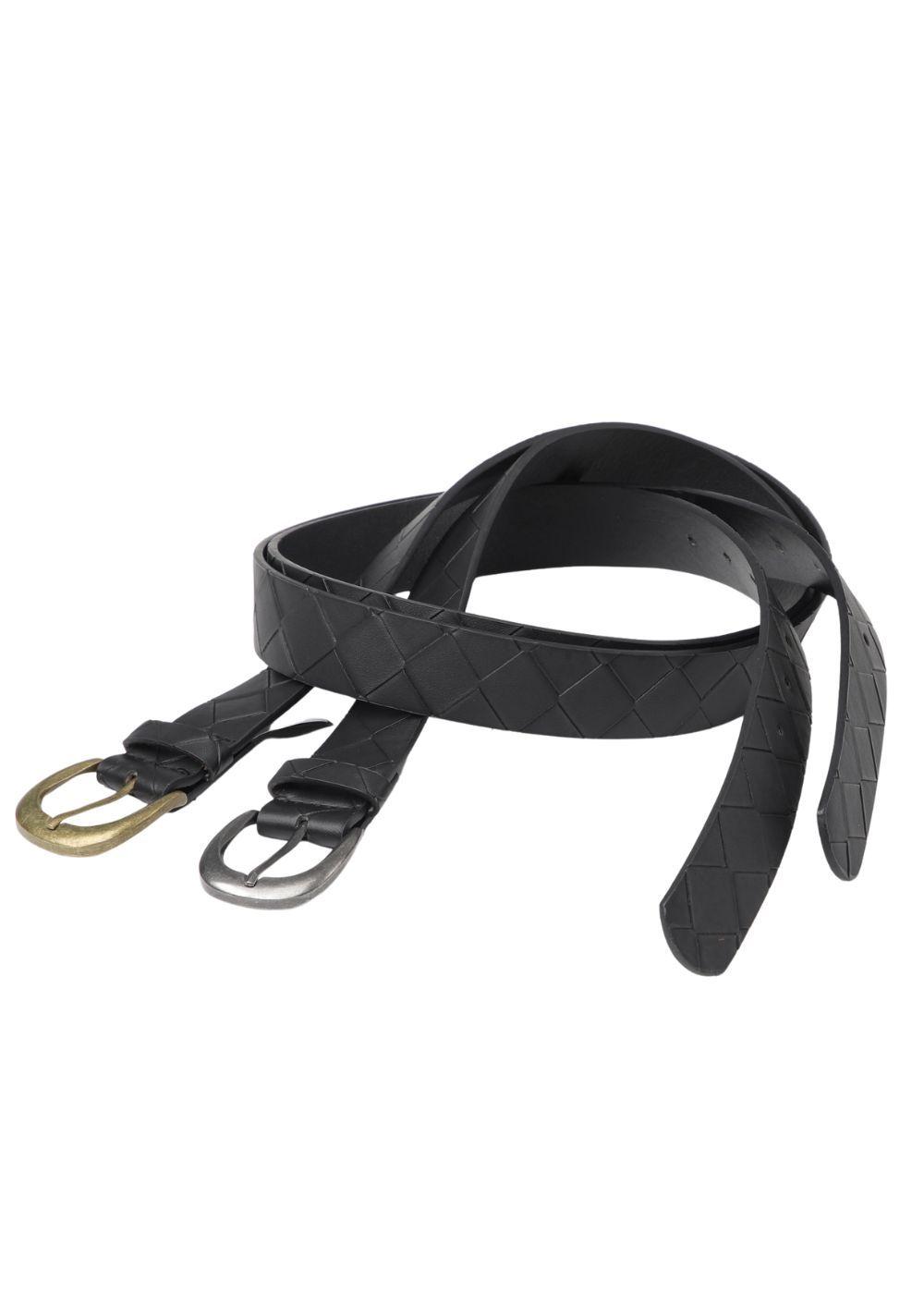 Cinturón Trenza Bronze Negro Humana-1