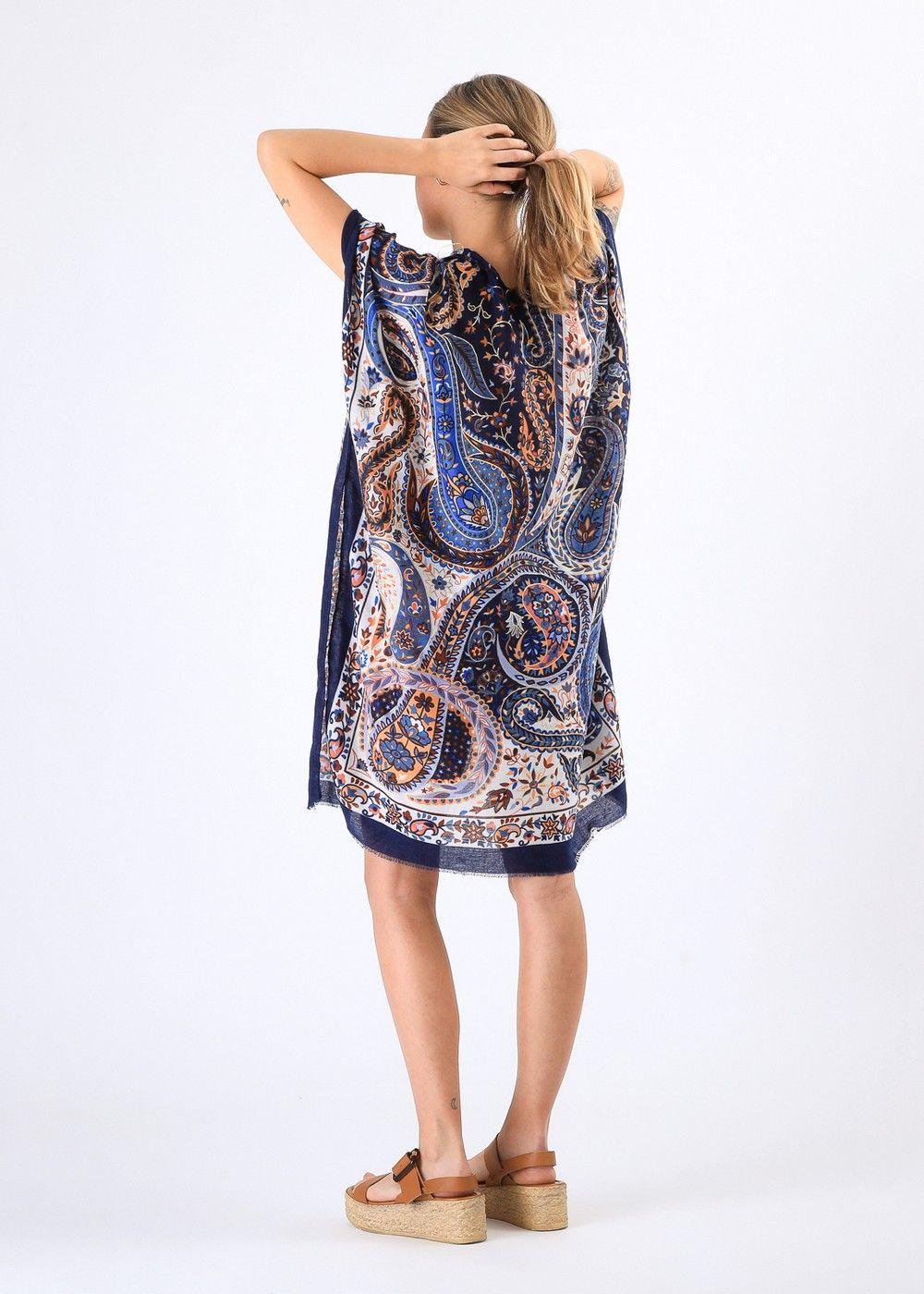 Kimono Hibisco Azul I-D-1