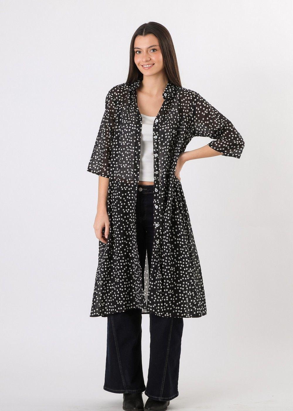 Kimono Dots Negro Humana-0