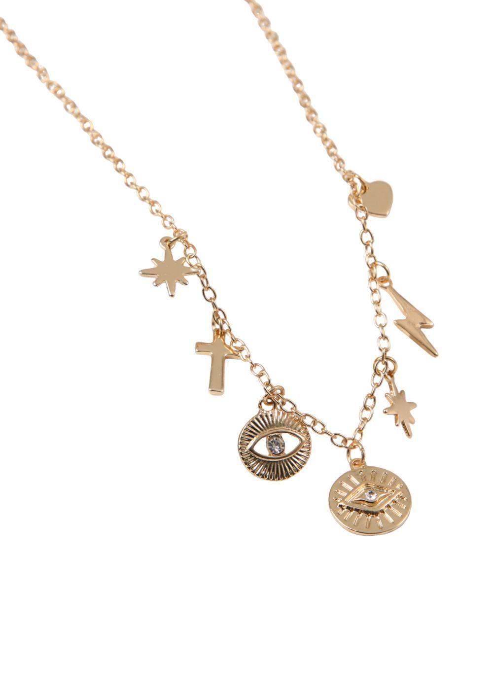 Collar Corto Vacay Charms 1 Dorado i-D-0