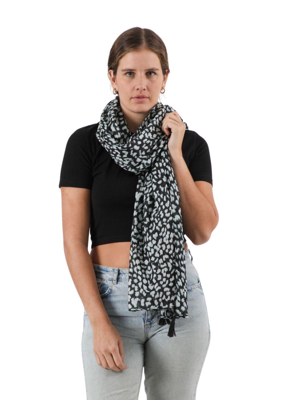 Pañuelo Estampado Doncaster Negro Humana-2