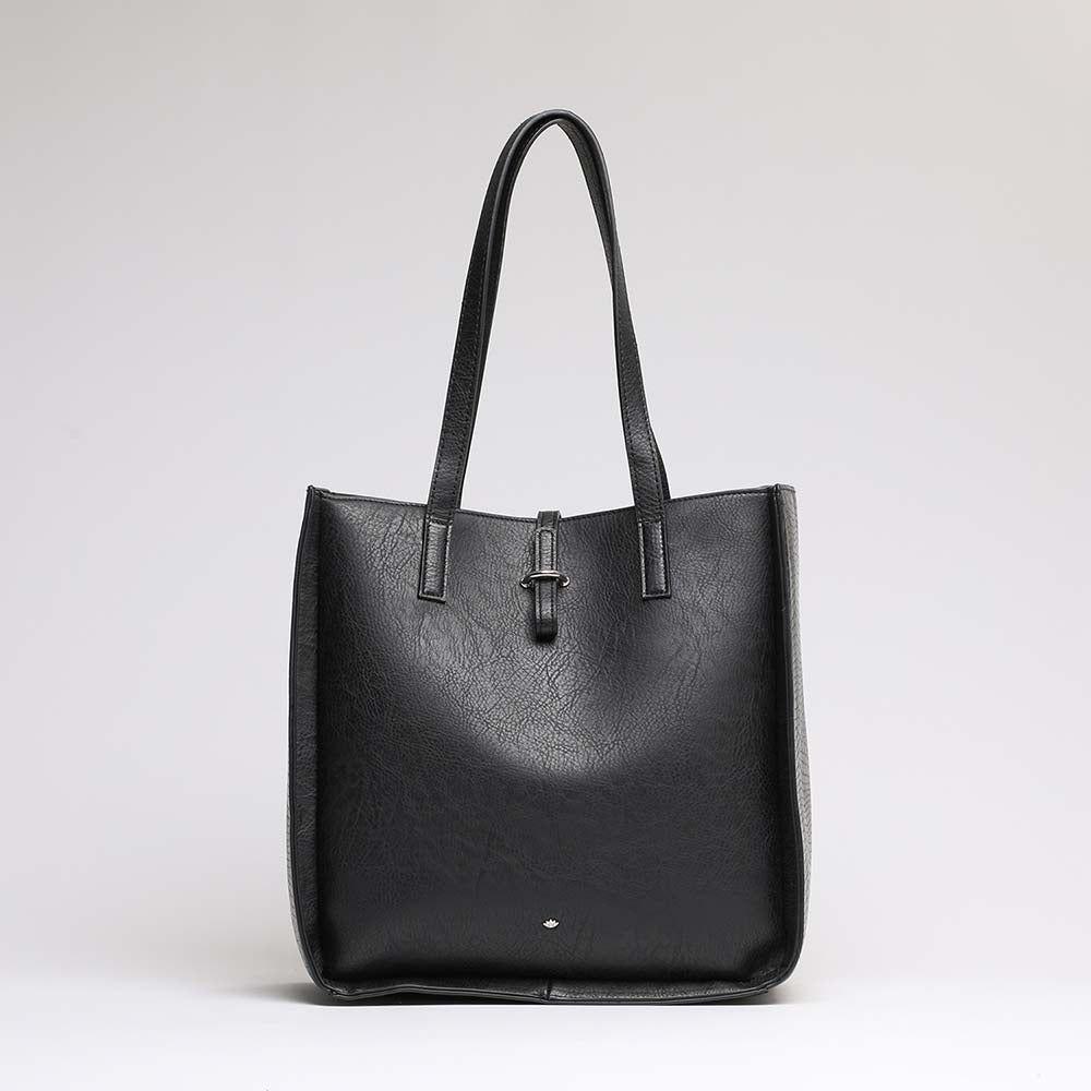 Cartera Hombro Negra Lisa i-D-0