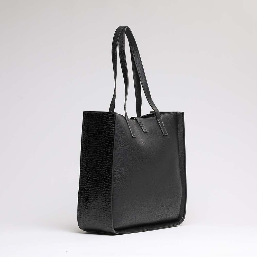 Cartera Hombro Negra Lisa i-D-2