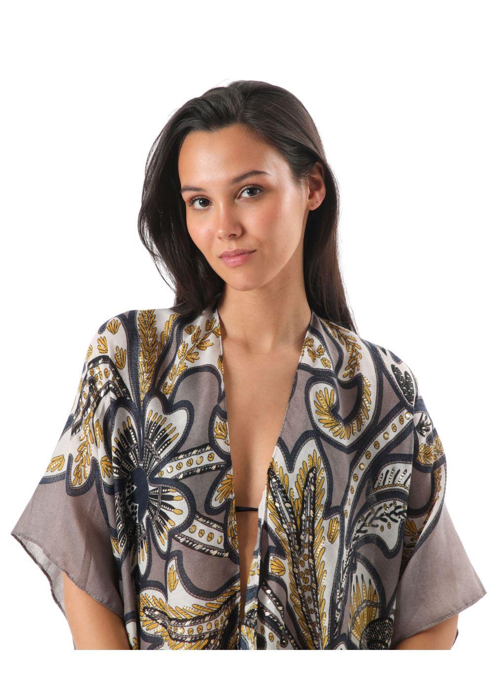 Kimono Paisley Gris i-D-2