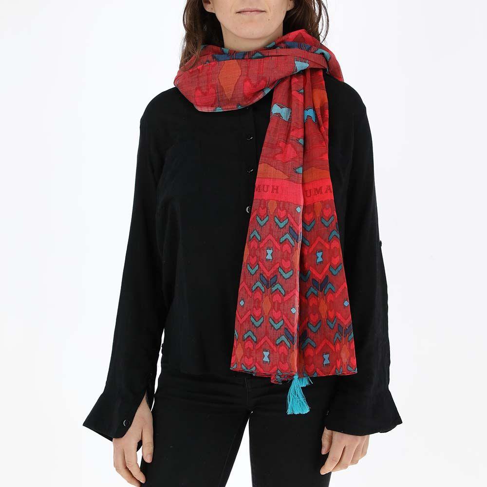 Pañuelo Estampado Morrocan Rojo Humana-2