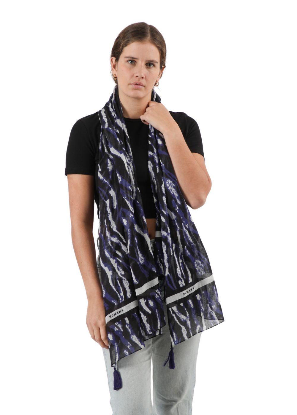 Pañuelo Estampado Anís Negro Humana-2