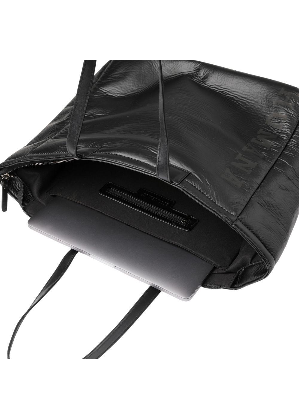 Cartera Tote Aylin Nylon Negro Humana-3