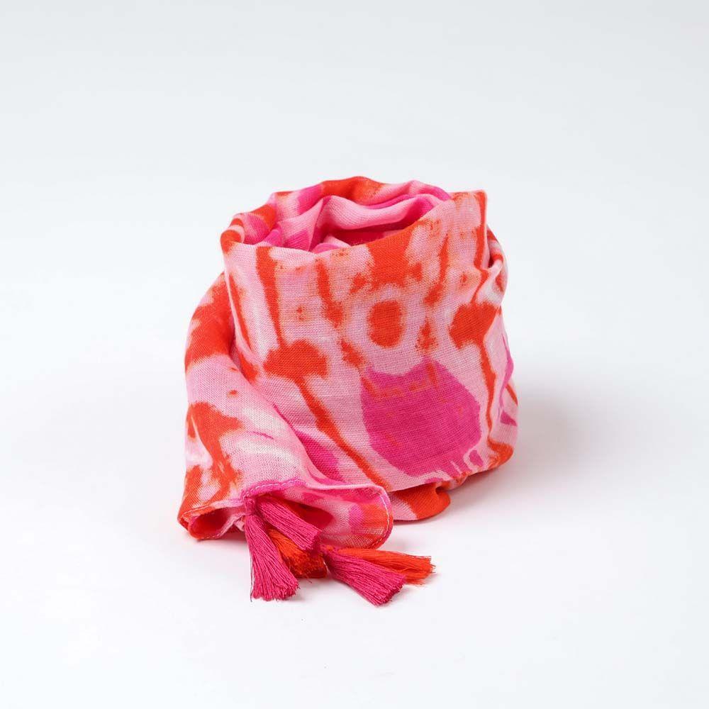 Pañuelo Estampado Shibori Rosado Humana-0