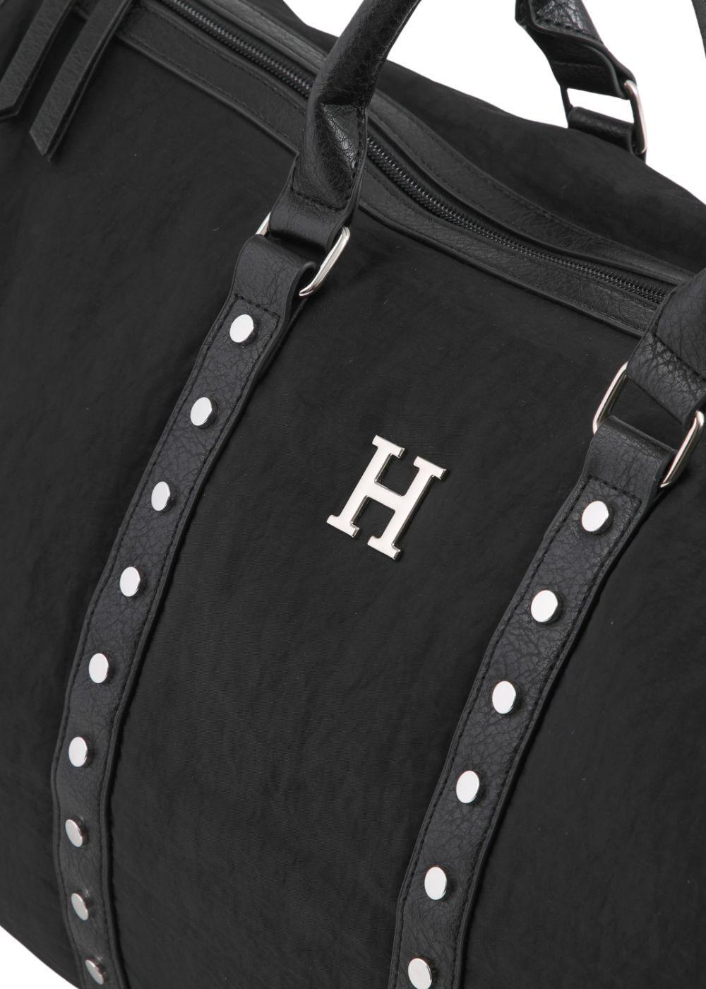 Bolso Ava Nylon Negro  Viaje Humana-3