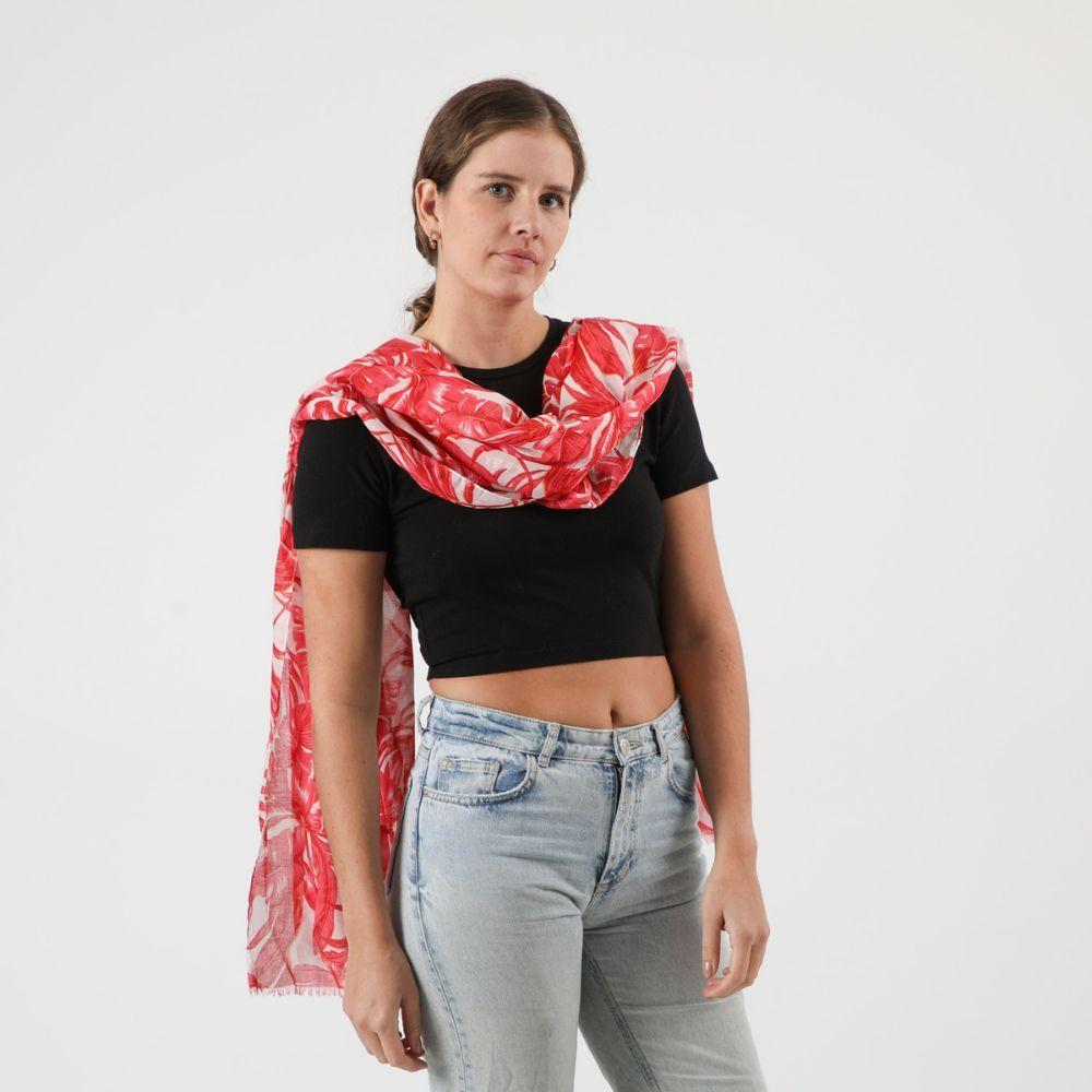 Pañuelo Estampado Olivo Rojo Humana-2