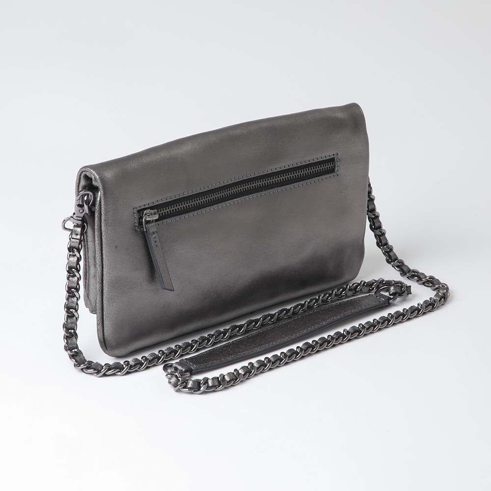 Cartera Cruzada Folded Silver Humana-2
