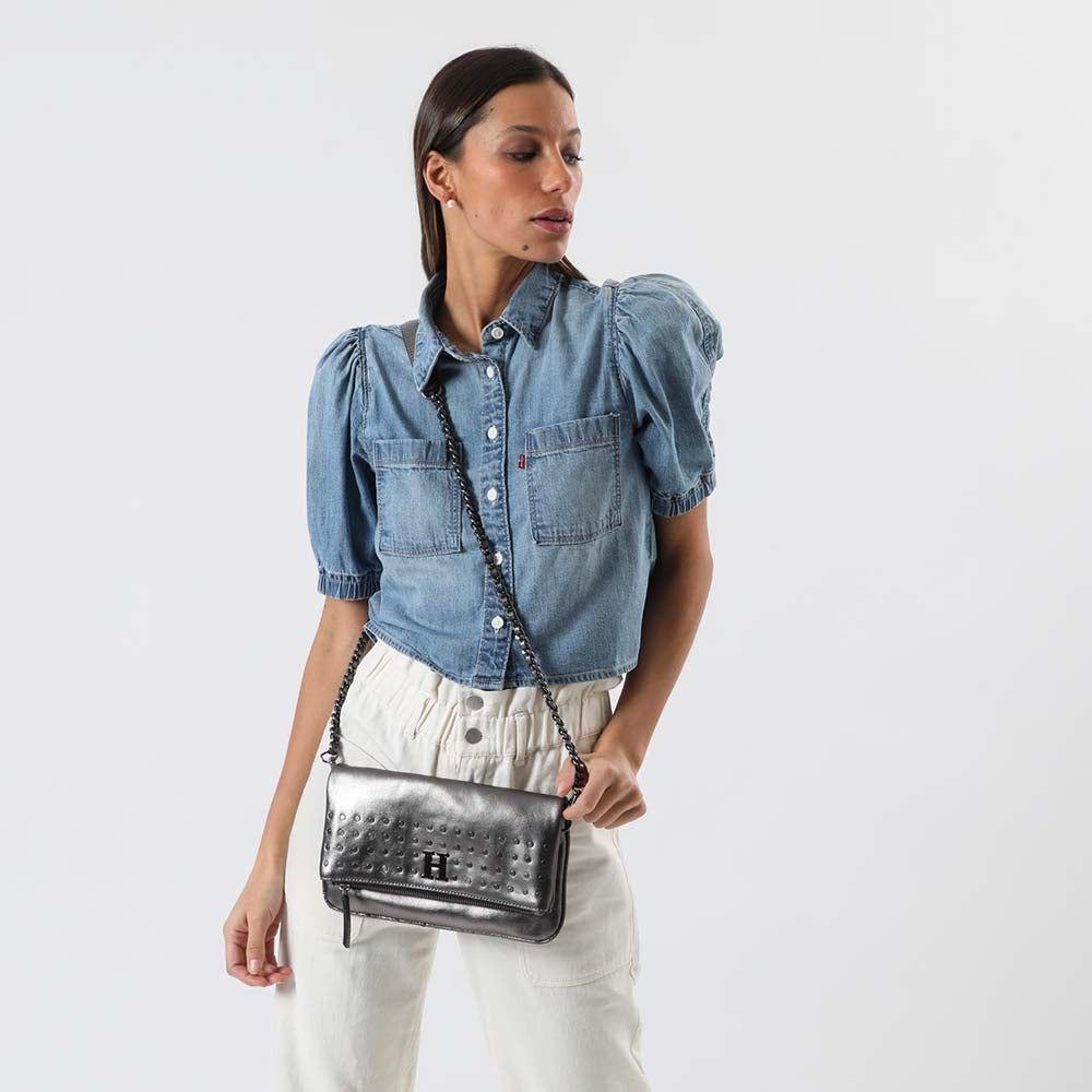 Cartera Cruzada Folded Silver Humana-4