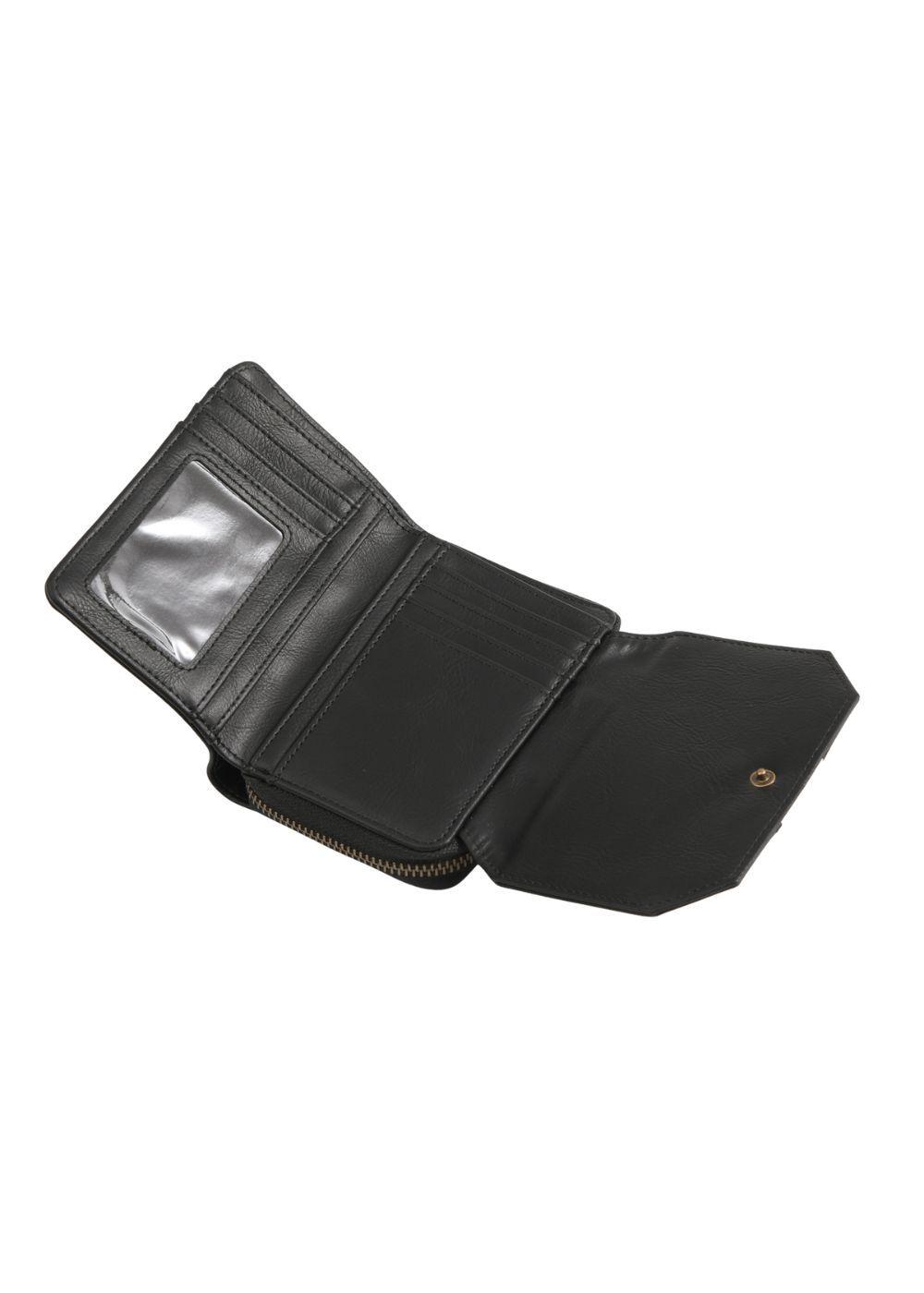 Billetera Chica Gema Ecocuero Negra Humana-2