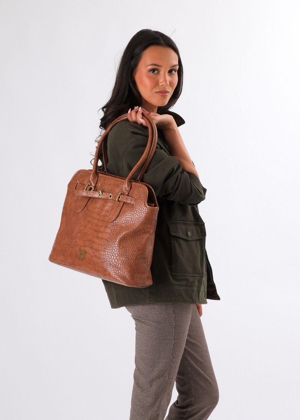 Cartera Cruzada Agata Camel Humana-3