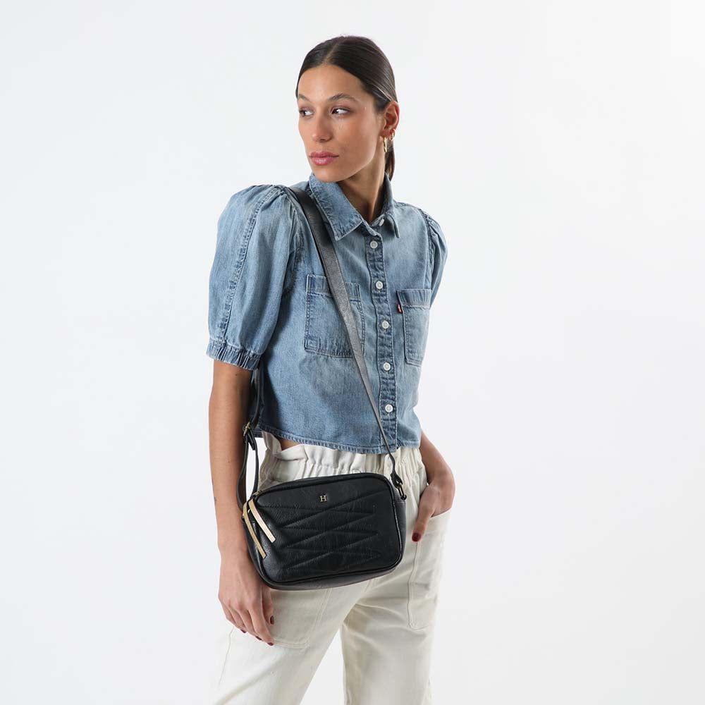 Cartera Cruzada Cross Negra Humana-4