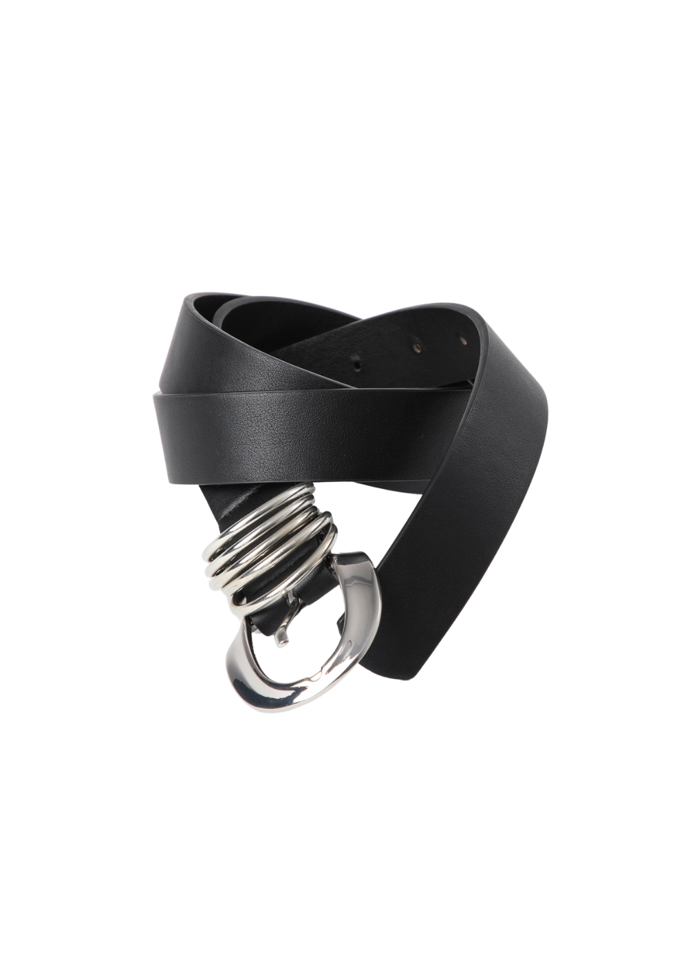 Cinturón Ecocuero Rings Negro Humana-1
