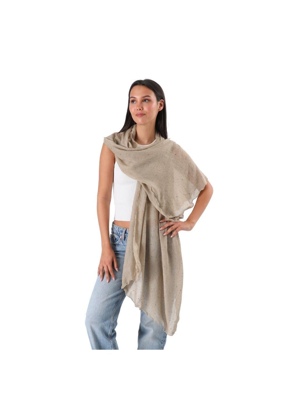 Pañuelo Liso José Brillos Beige Humana-2