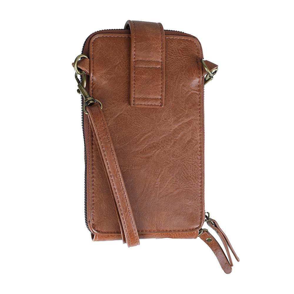 Cartera Mini Bag Croco Café Humana-1