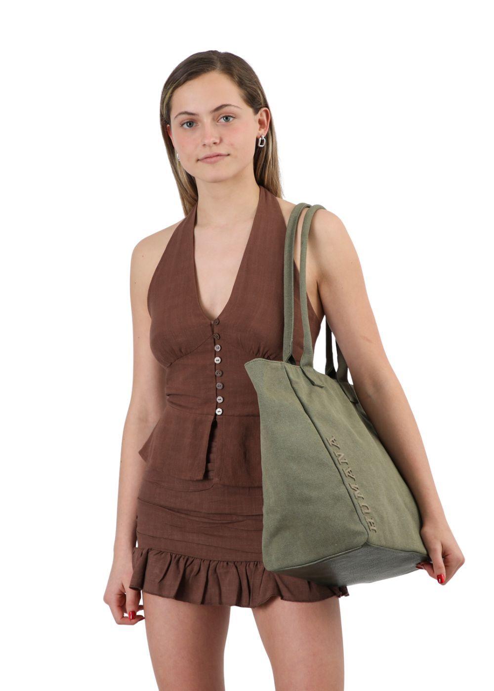 Cartera Tote Cari Verde Humana-4