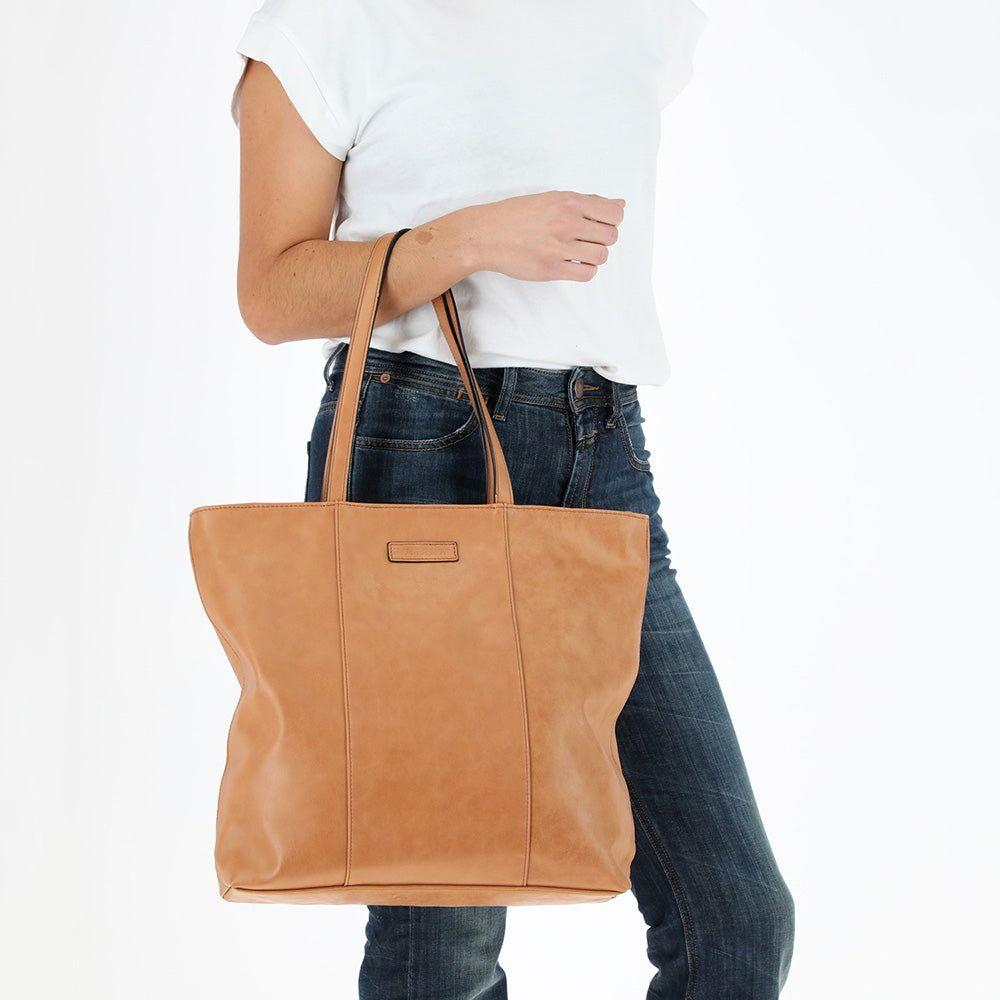 Cartera de Hombro Essential Camel Humana-3