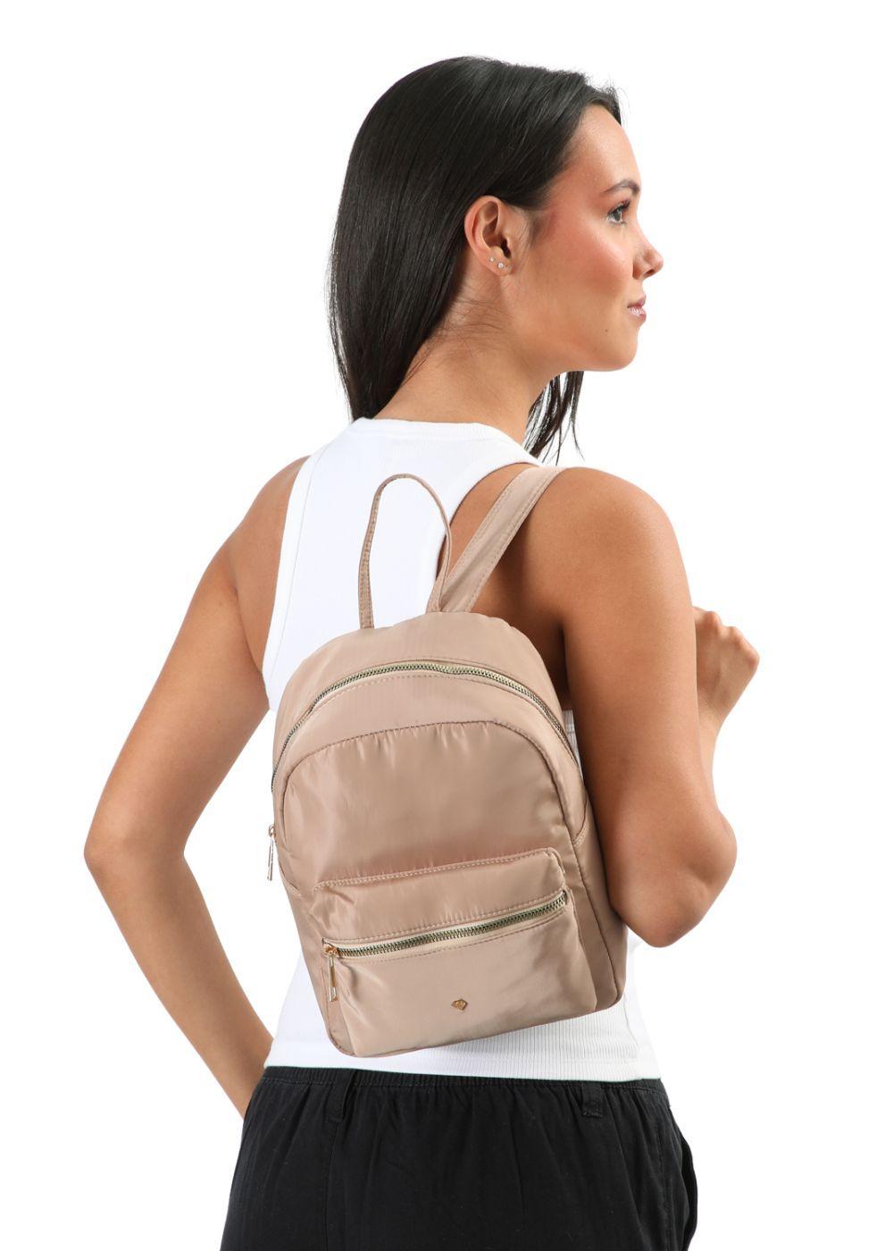 Cartera Mochila Camille Beige  i-D-3
