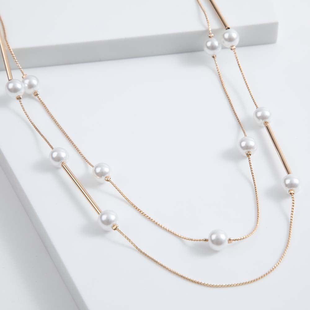 Collar Corto Perle Dorado i-D-0