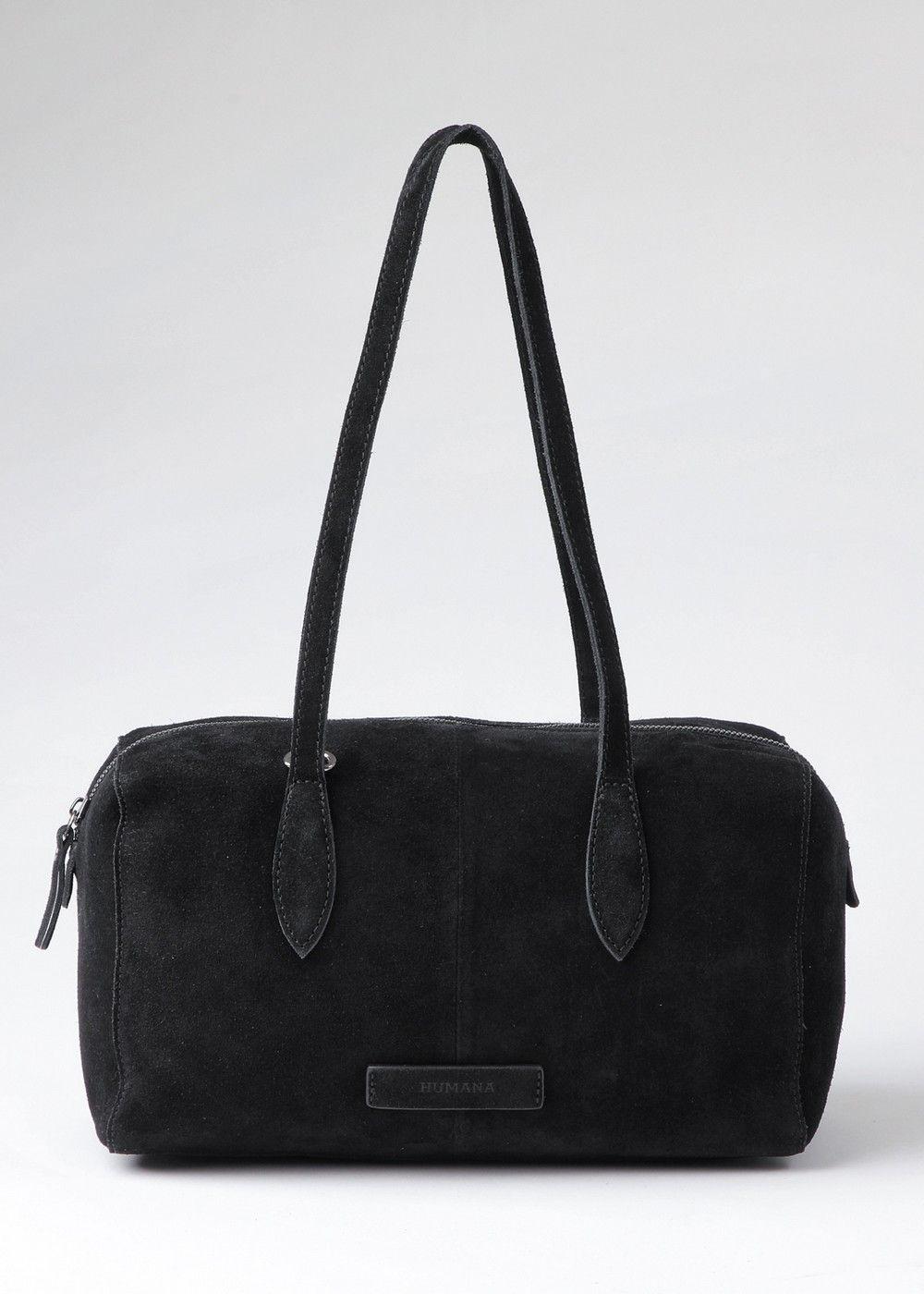 Cartera Hombro Gala Black Suede Humana-1