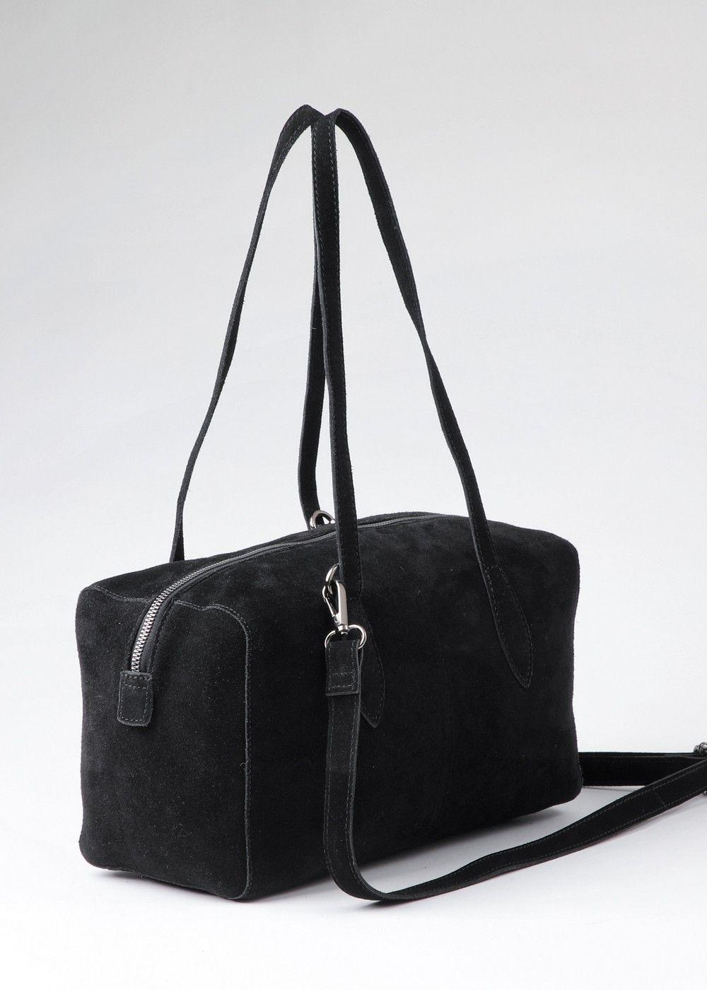 Cartera Hombro Gala Black Suede Humana-2
