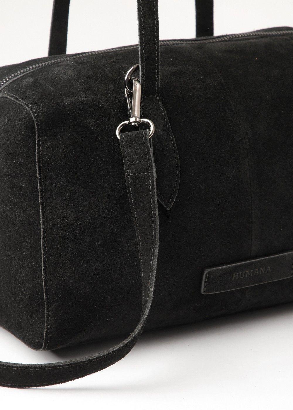 Cartera Hombro Gala Black Suede Humana-3