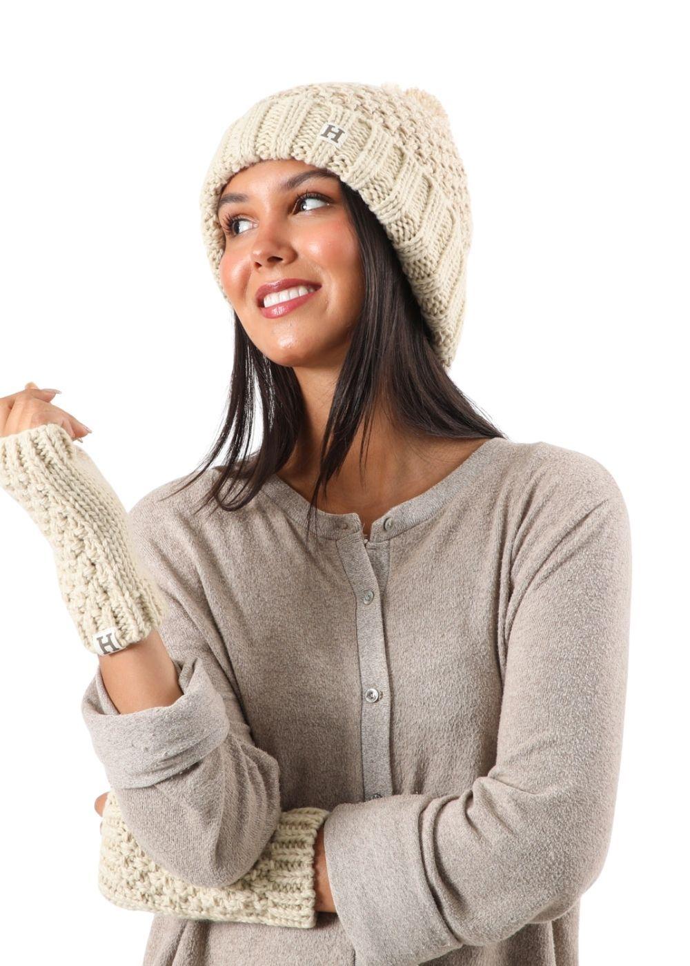 Set Gorro + Guante Jordyn Blanco Humana-2