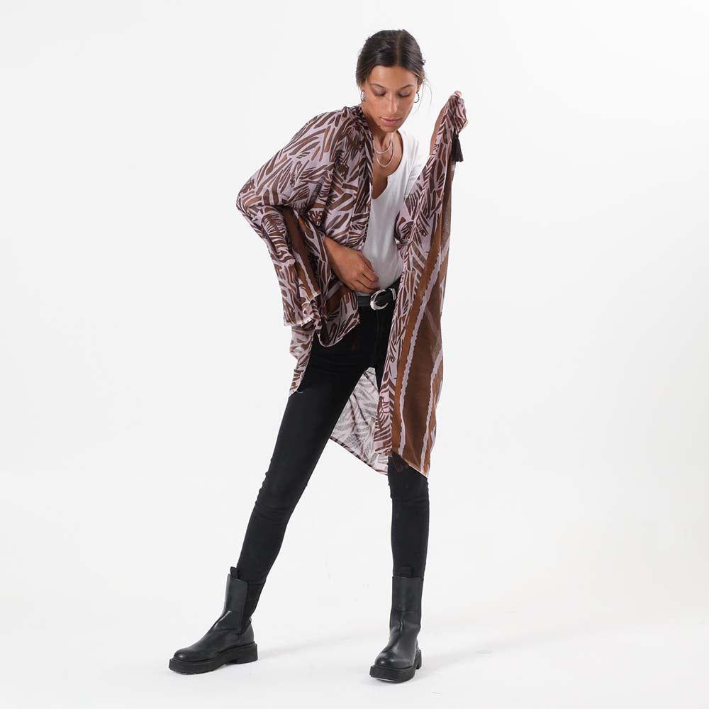 Pañuelo Estampado Café Orgánico i-D-1