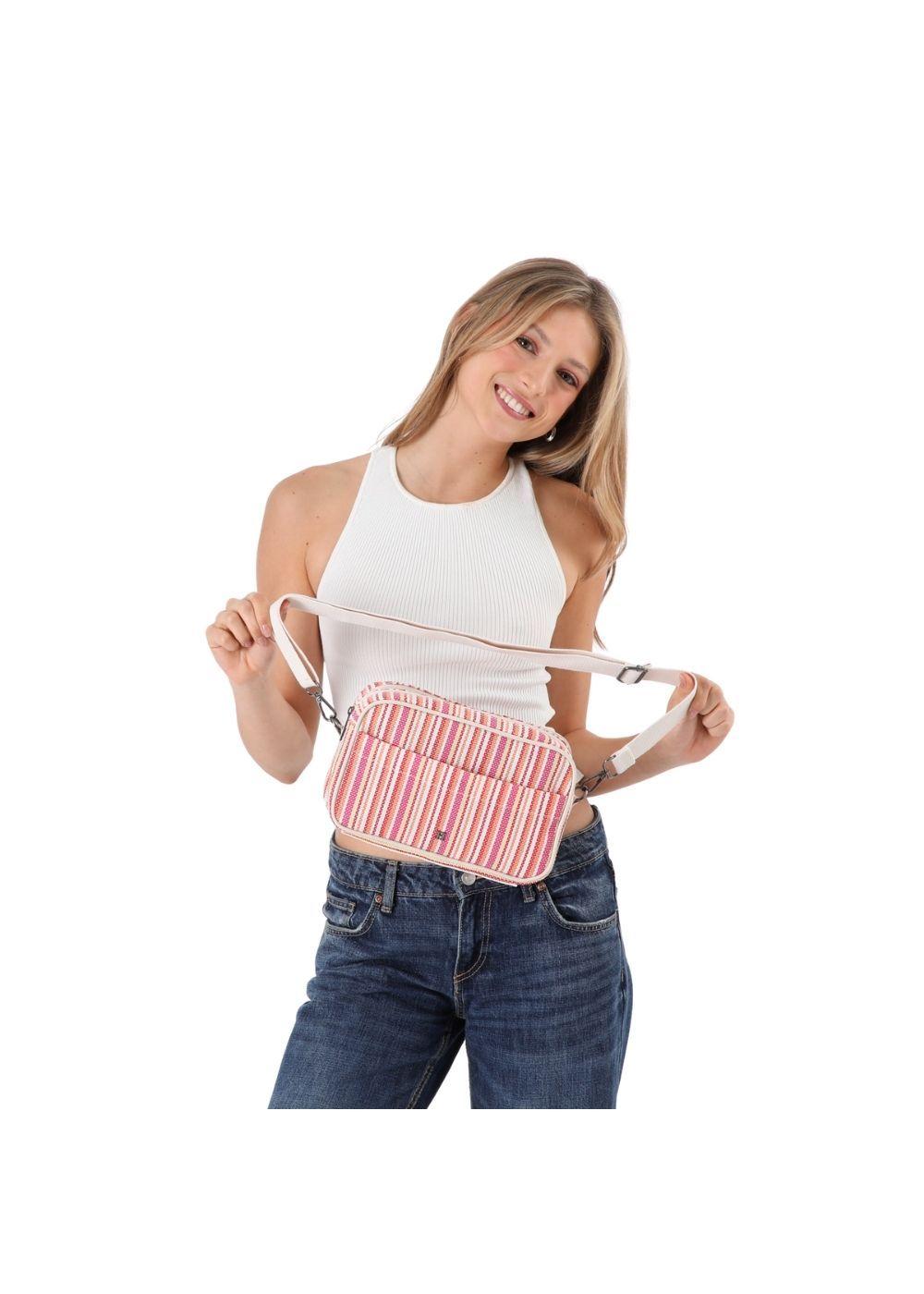 Cartera Bandolera Dilar Tejida Rosa Humana-4