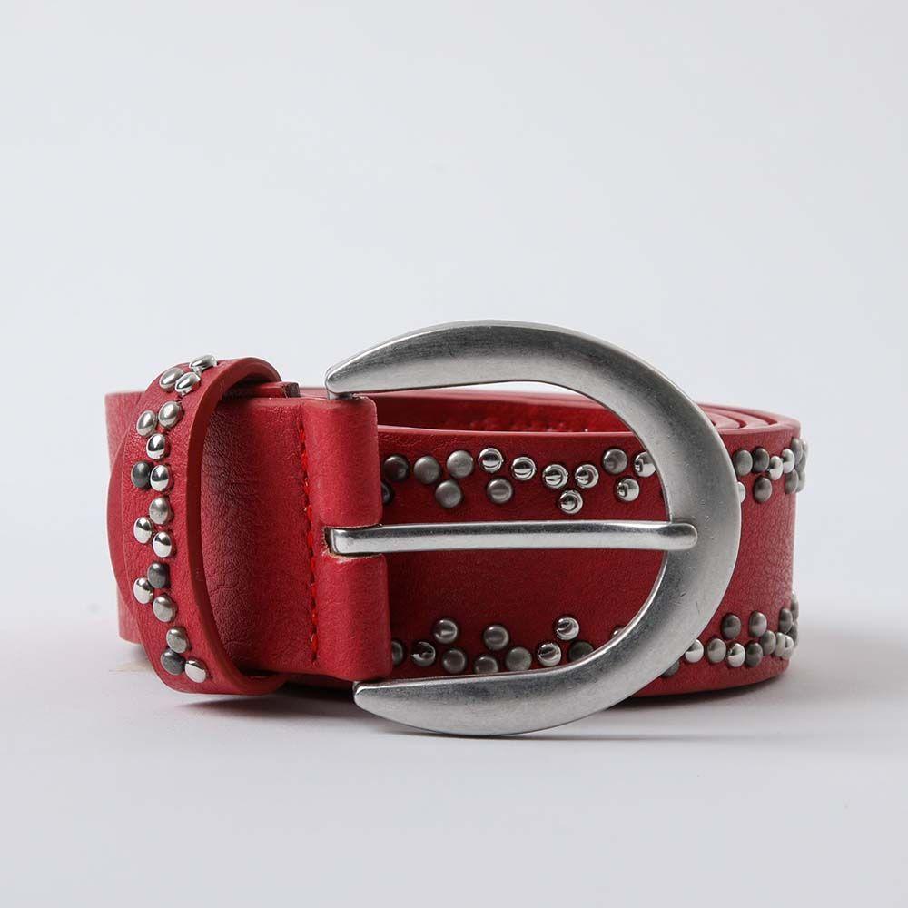 Cinturón Invierno Tachas Rojo Humana-0