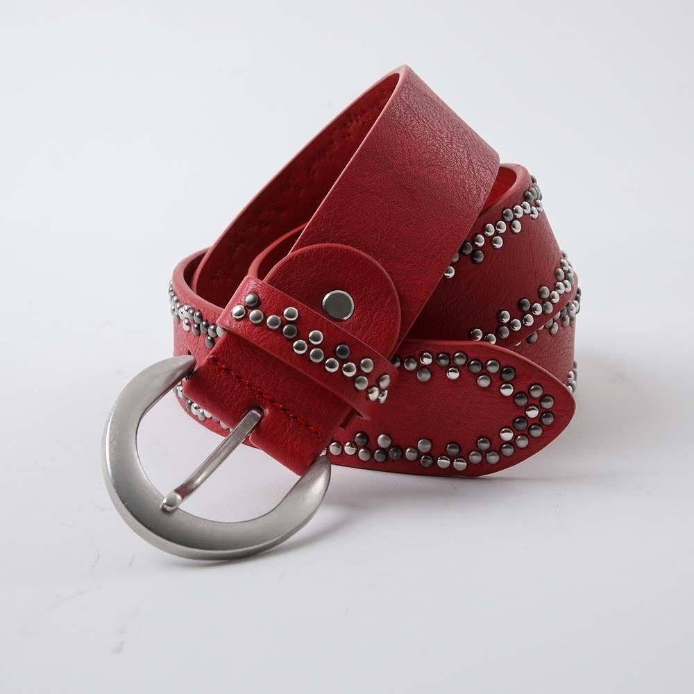 Cinturón Invierno Tachas Rojo Humana-1