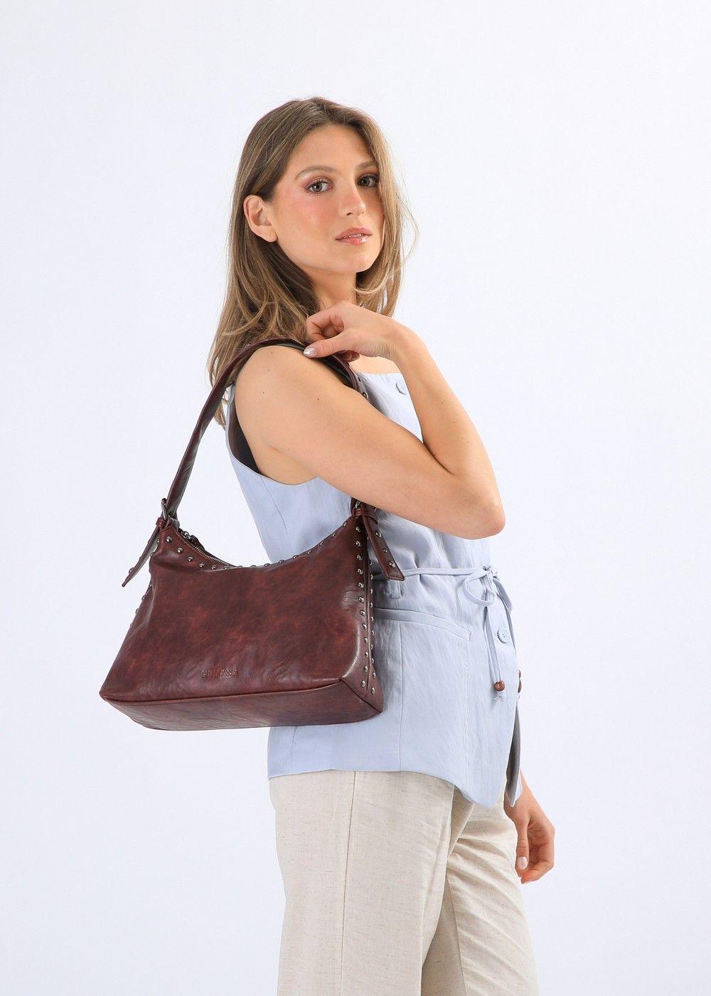 Cartera Hombro Rita Burgundy Humana-3