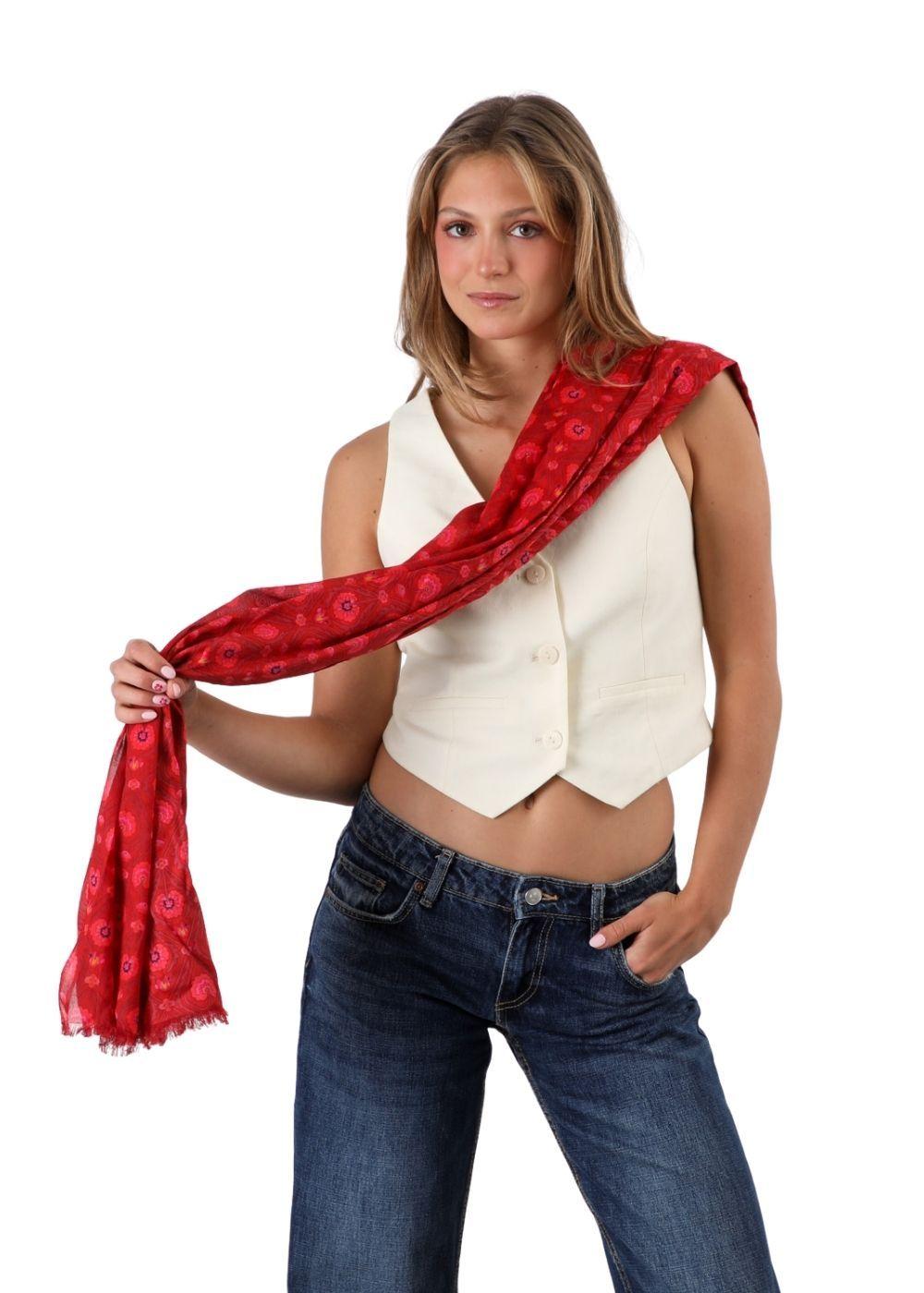 Pañuelo Estampado Arón Rojo Humana-2