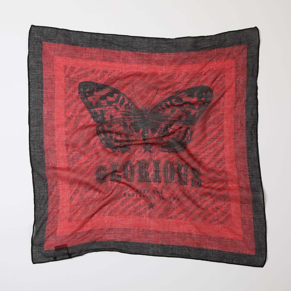 Bandana Butterfly Roja Humana-1