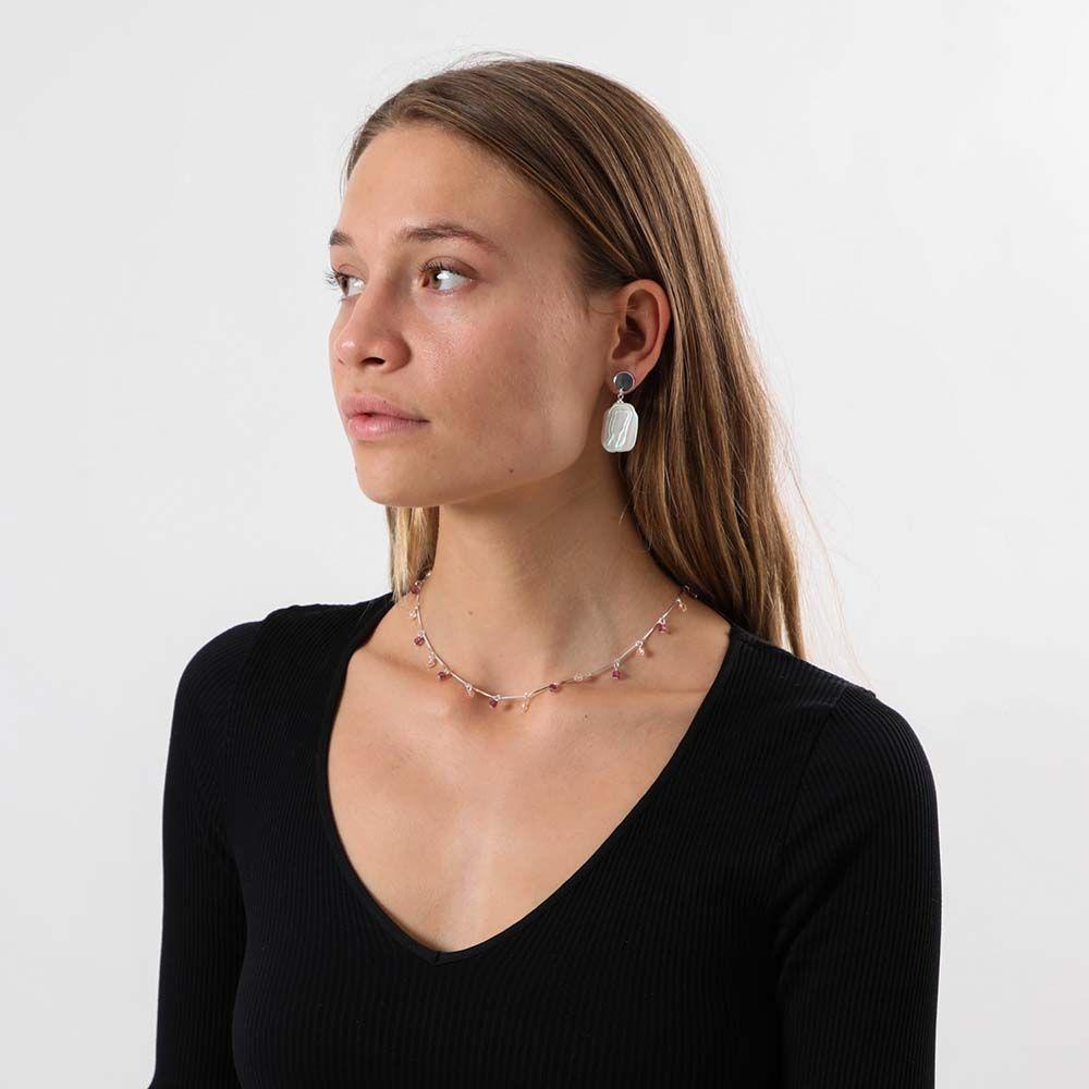 Collar Corto Malta Plateado i-D-1