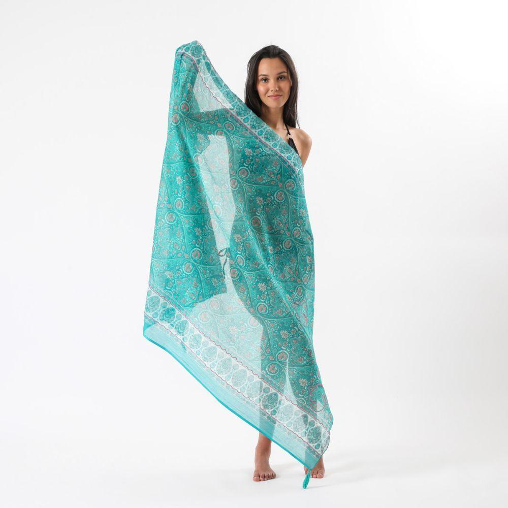 Pareo Estampado Creta Azul Humana-2