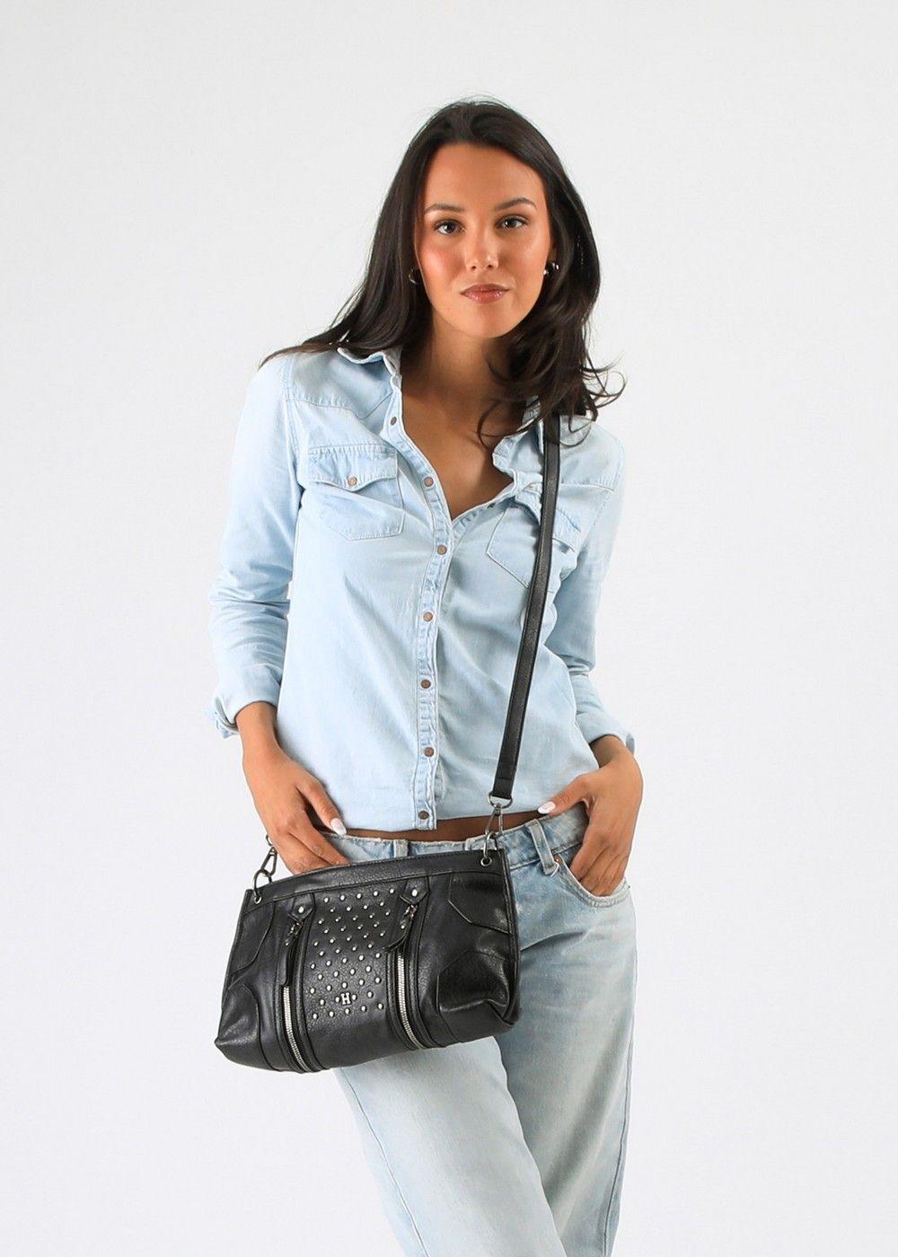 Cartera Cruzada Ceci Negro Humana-0