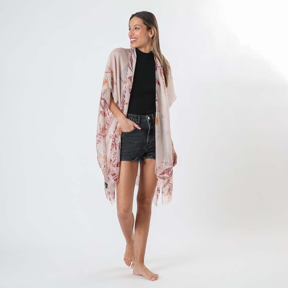 Kimono Floral Rosado i-D-0