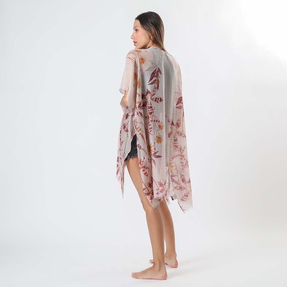 Kimono Floral Rosado i-D-1