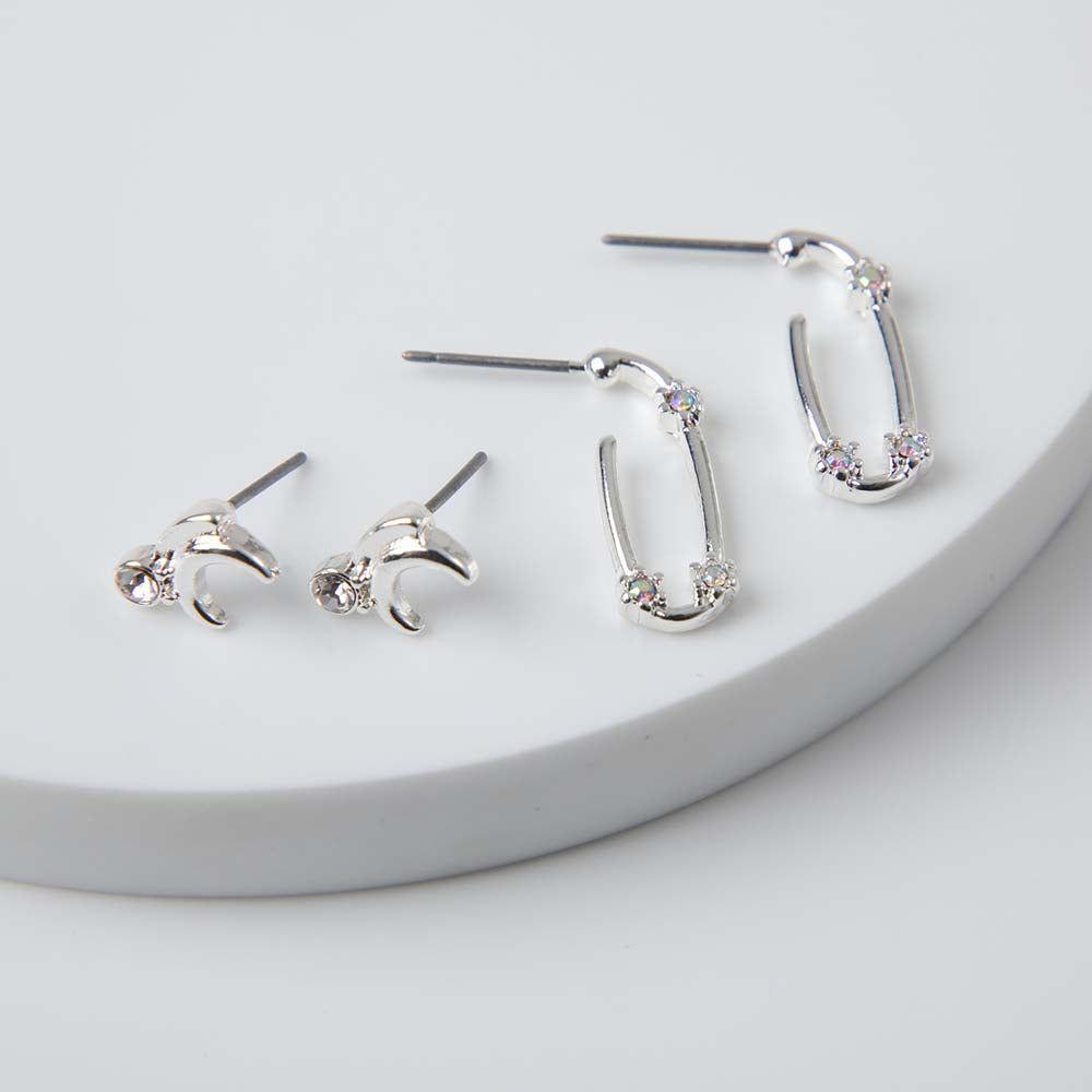 Set Aros Aube Plateado i-D-0