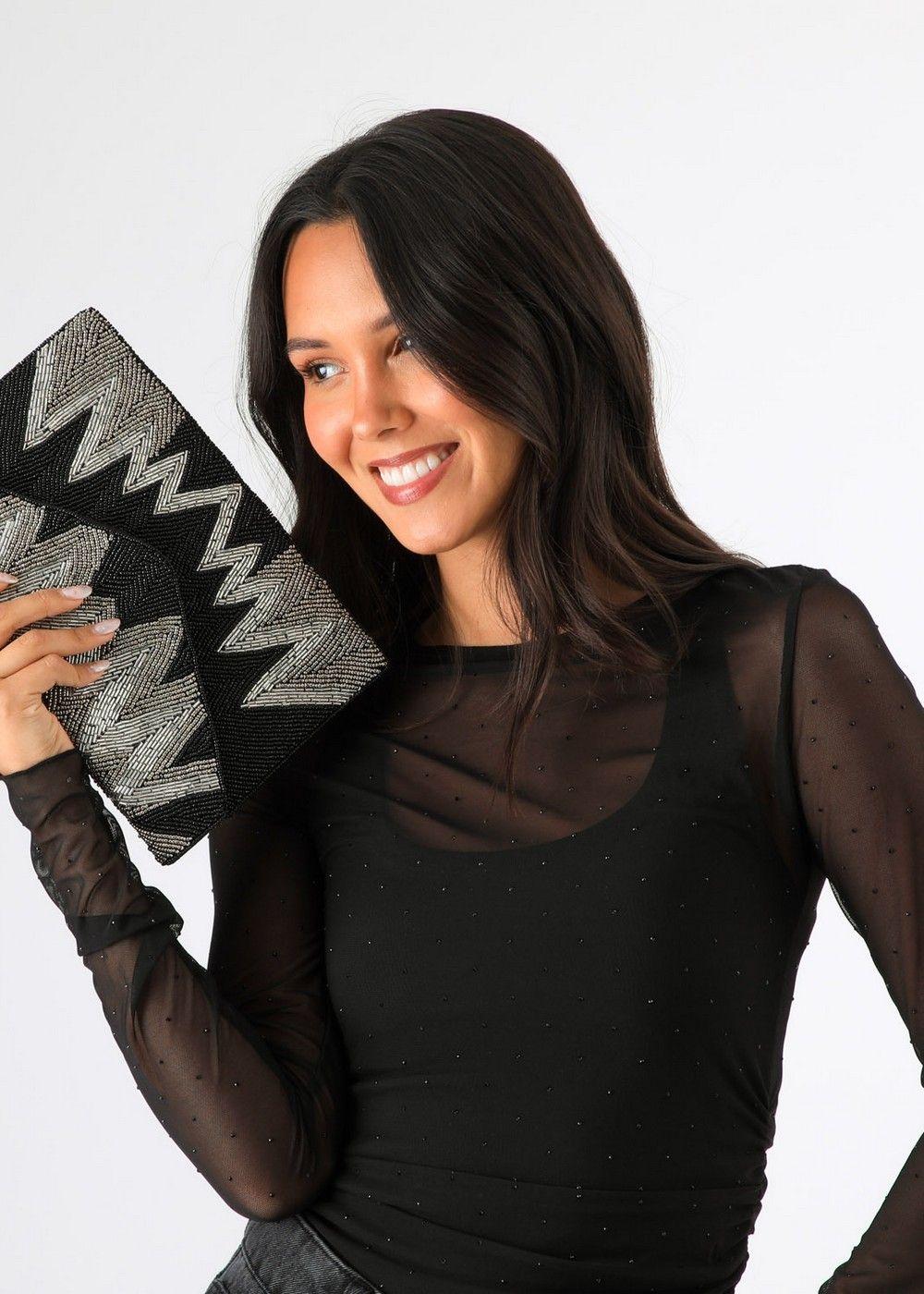 Cartera Clutch Ema Negro Humana-3