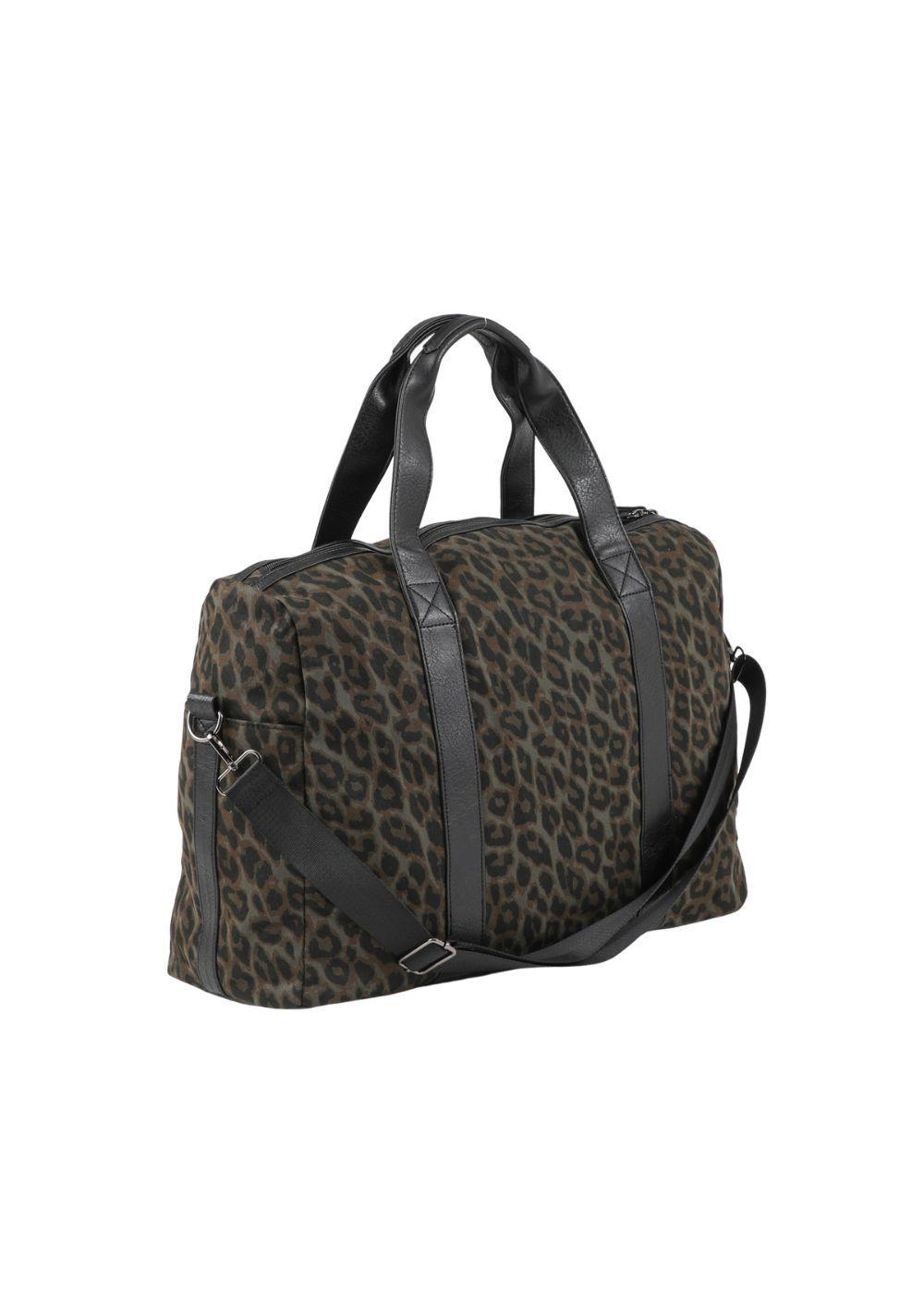 Bolso Otto Canvas Animal Print Verde Viaje Humana-2