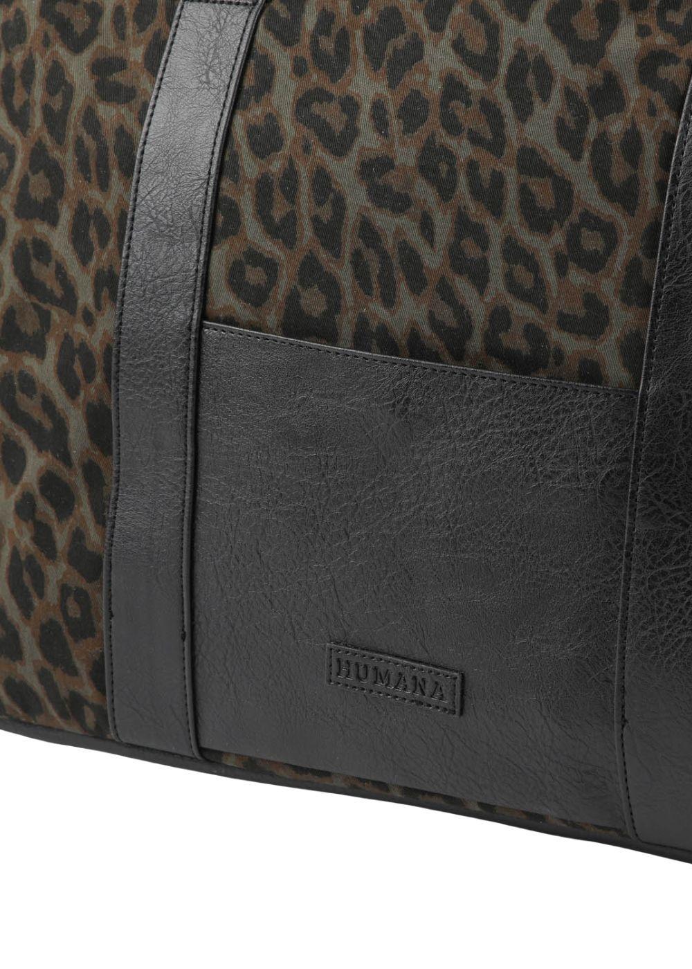 Bolso Otto Canvas Animal Print Verde Viaje Humana-3
