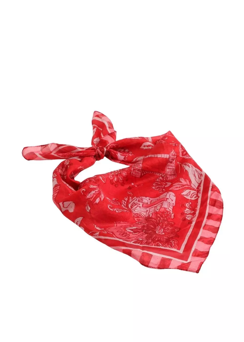 Bandana Estampada Ciro Seda Rojo Humana-0