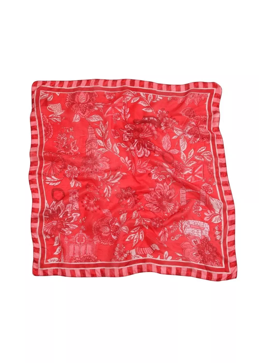 Bandana Estampada Ciro Seda Rojo Humana-1