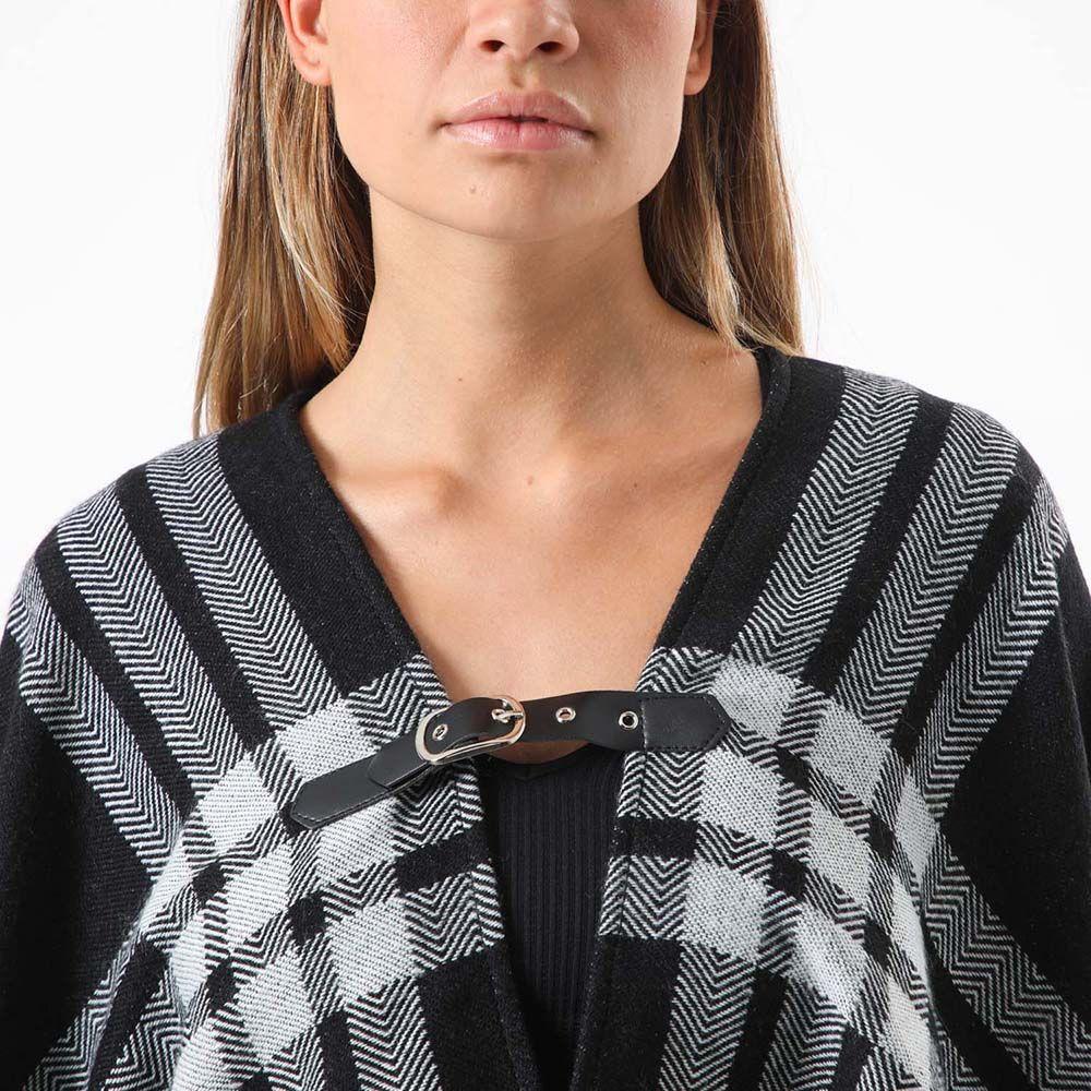 Poncho Belt Negro Humana-2